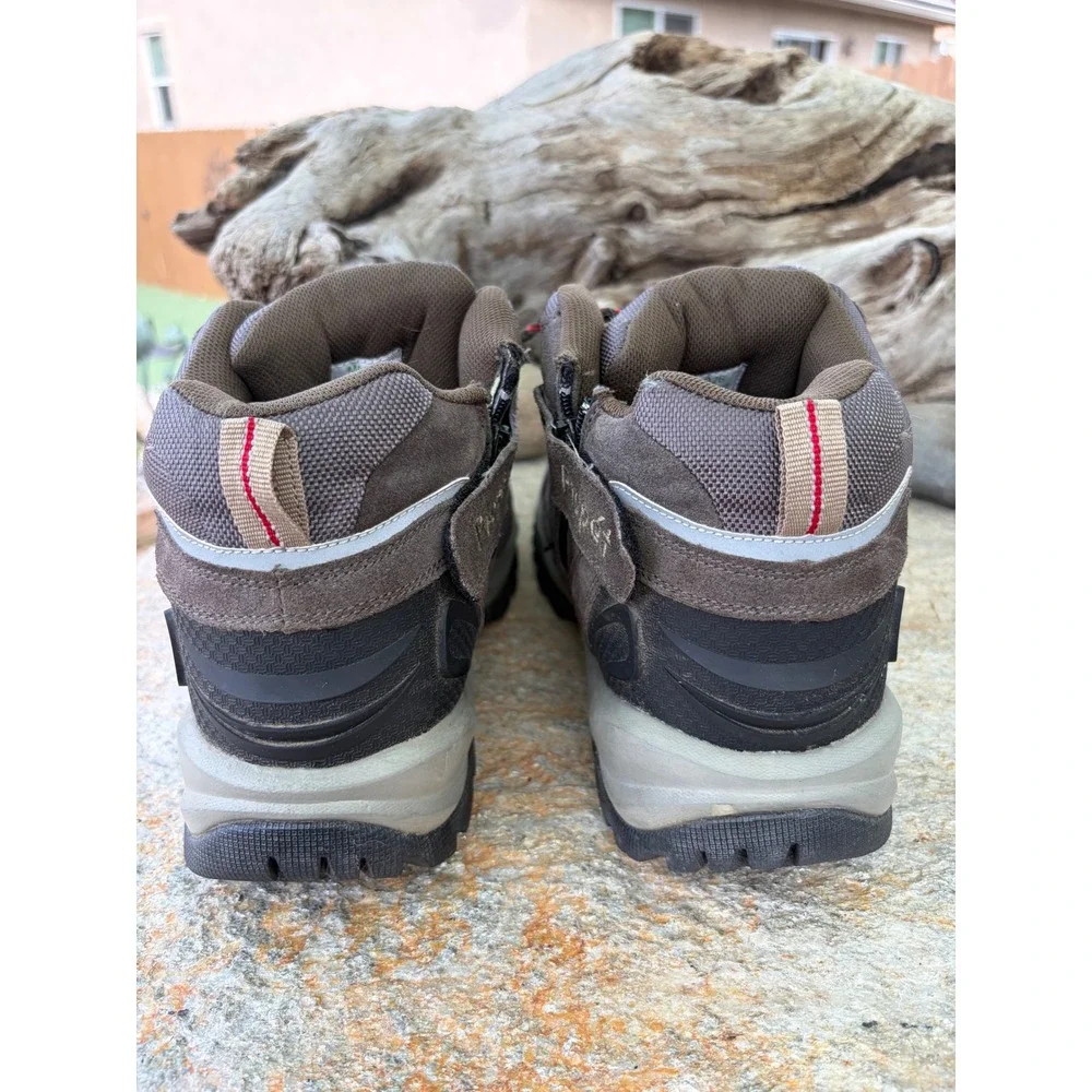 Propet Ridge Walker Mens 9.5 3E Brown Hiking Boots‎ Leather Side Zip M6026